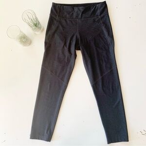 Outdoor Voices Cropped Midrise Leggings In Heathered Charcoal Gray Size M